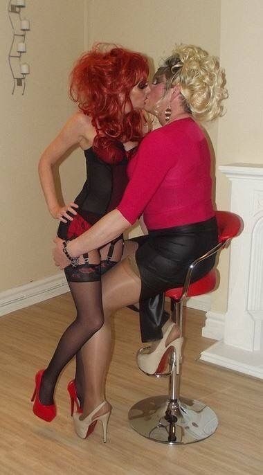 Red hair crossdresser very love