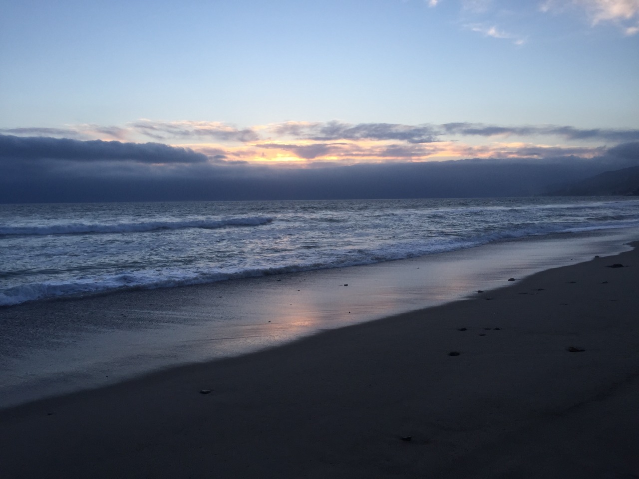 i was driving down the PCH and stopped at this beach in Malibu, it was so calm and