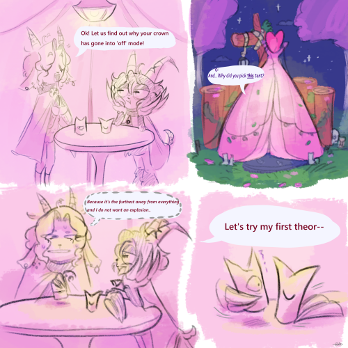 Text:Lamb: Ok! Let Us Find Out Why Your Crown Has Gone Into 'off' Mode!Goat: And... Why Did You Pick
