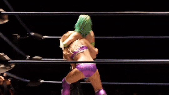 drisk30:Pauline in purple continues beating on the skinny girl in green viciously – taking out her f