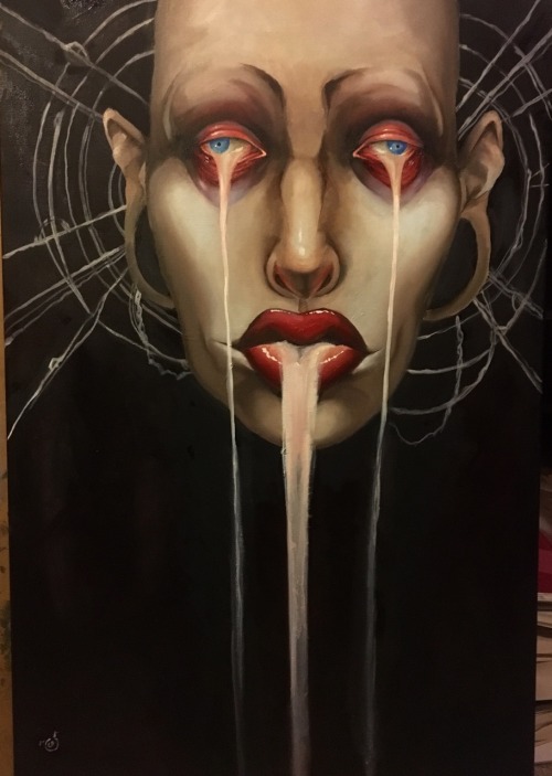 “Restraint” Finished right about the time I move. About 36x24 done in oils