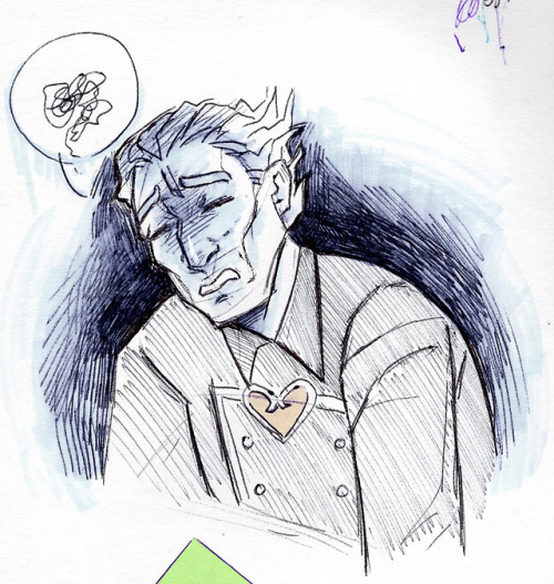 katzirrart: More expression memes for just getting use to washes and using a pen more in my sketchbook. Xig has a post it note because I misunderstood which expression she wanted for Xig, so there’s this cute heart eyes Xig under it lmao The dokiest
