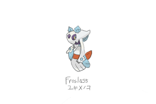 Drew Pokemon With My Left Hand, Froslass, Photoshop.