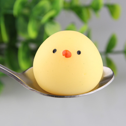 pinkune: Mochi Chicken Squishy Squeeze Toy 