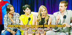 rumplestiltskin:  Every time we get the scripts, we freak out! Like OHH MY GOD DID YOU READ THE PARTS??!!! Like Ohh my gosh when did this happen?? We get so crazy nuts, like we are fans of the scripts. - Jennifer Morrison  