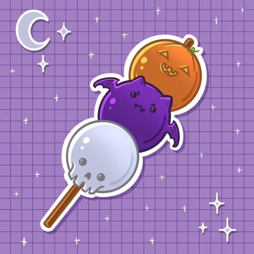 Spooky dango anyone?? I’d try it lol this might be my next holographic sticker design! swipe for an 