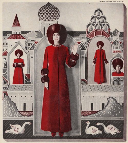 Russian Dressing a la Bill Blass Designed for Maurice Rentner Vogue US - September 1, 1967
