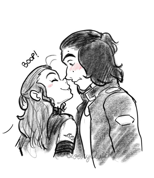 quiche-draws: Rey and Ben being cute.  That’s it. That’s the post.PLEASE DO NOT REPOST. REBLOG ONLY,