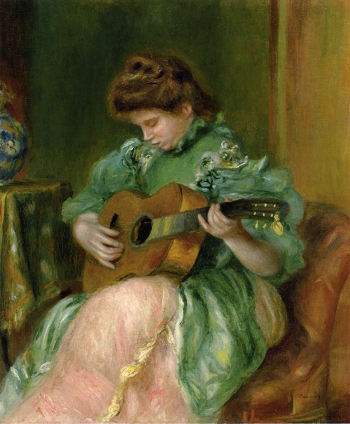 Femme à la guitare (c.1896-97). Pierre-Auguste Renoir (French, 1841-1919). Oil on canvas