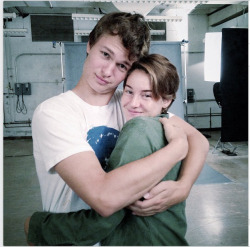 tfios-moviee:  Ansel Elgort and Shailene Woodley on the The Fault in our Stars
