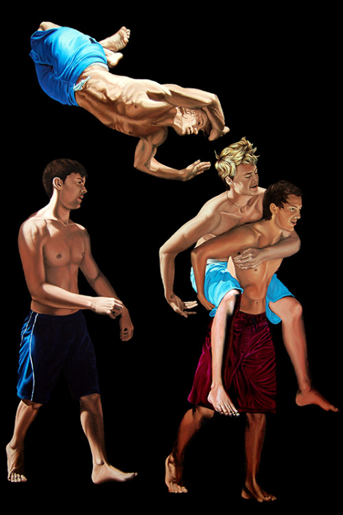 grundoonmgnx:  Nicolas Maureau, The Rape of Ganymede, 2013 oil on canvas, 77 x 51 in 