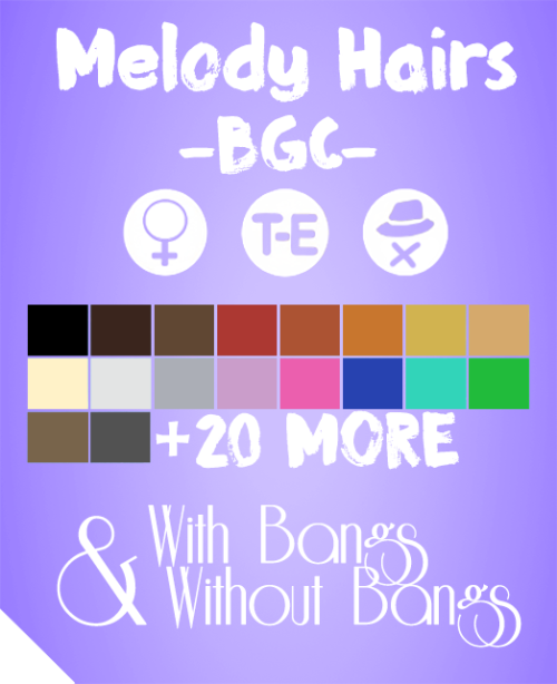 aharris00britney: Melody Hairs Version with or without bangs BGC 18 EA Colors Not Hat Compatible OMG