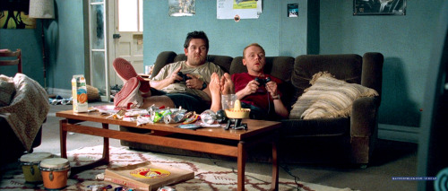 Simon Pegg feet on display in Shaun of the Dead! Simon’s character Shaun stumbles into the living ro