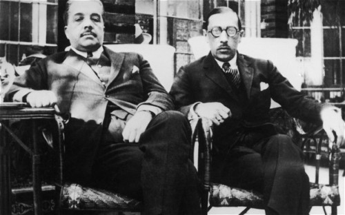 Ballet impresario Sergei Diaghilev with Igor Stravinsky