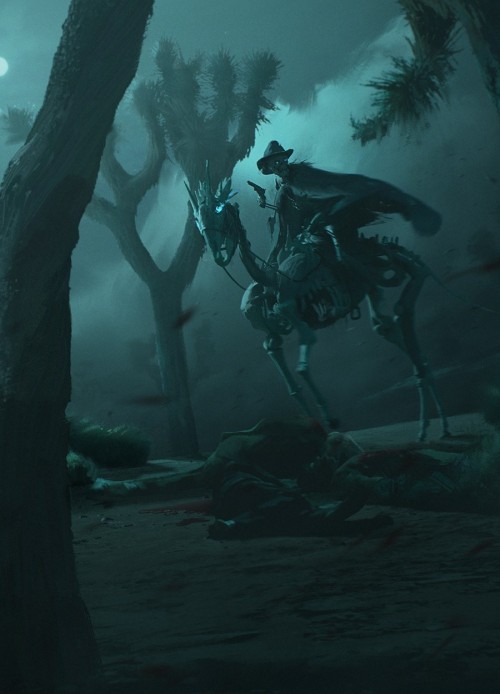 thecollectibles: Western Horror Skeleton Rider by Ricky Ho