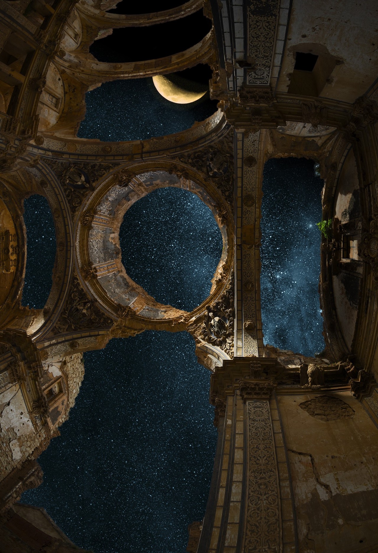 Belchite Night by Carlos Santero