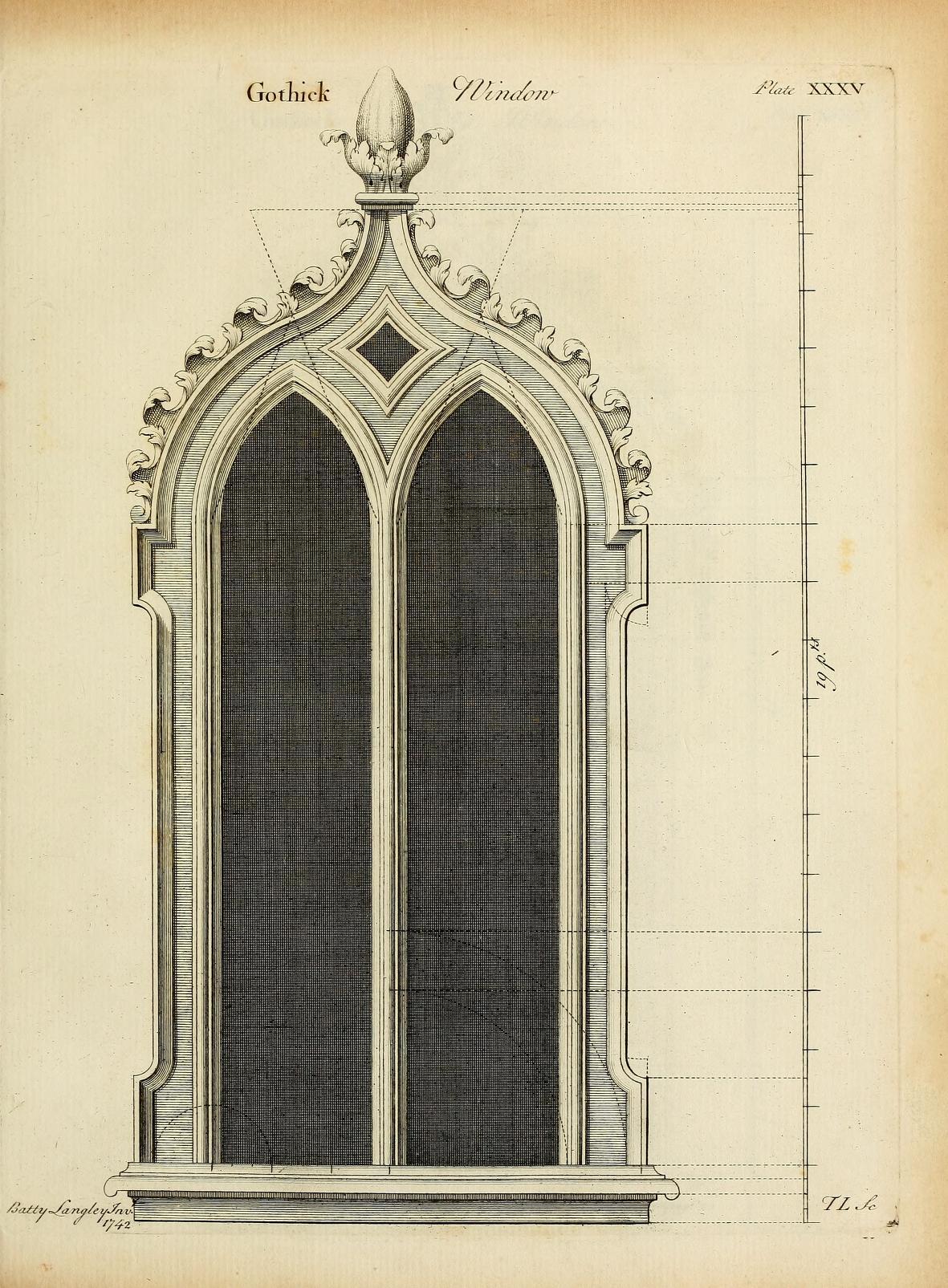 Design for a Gothic window