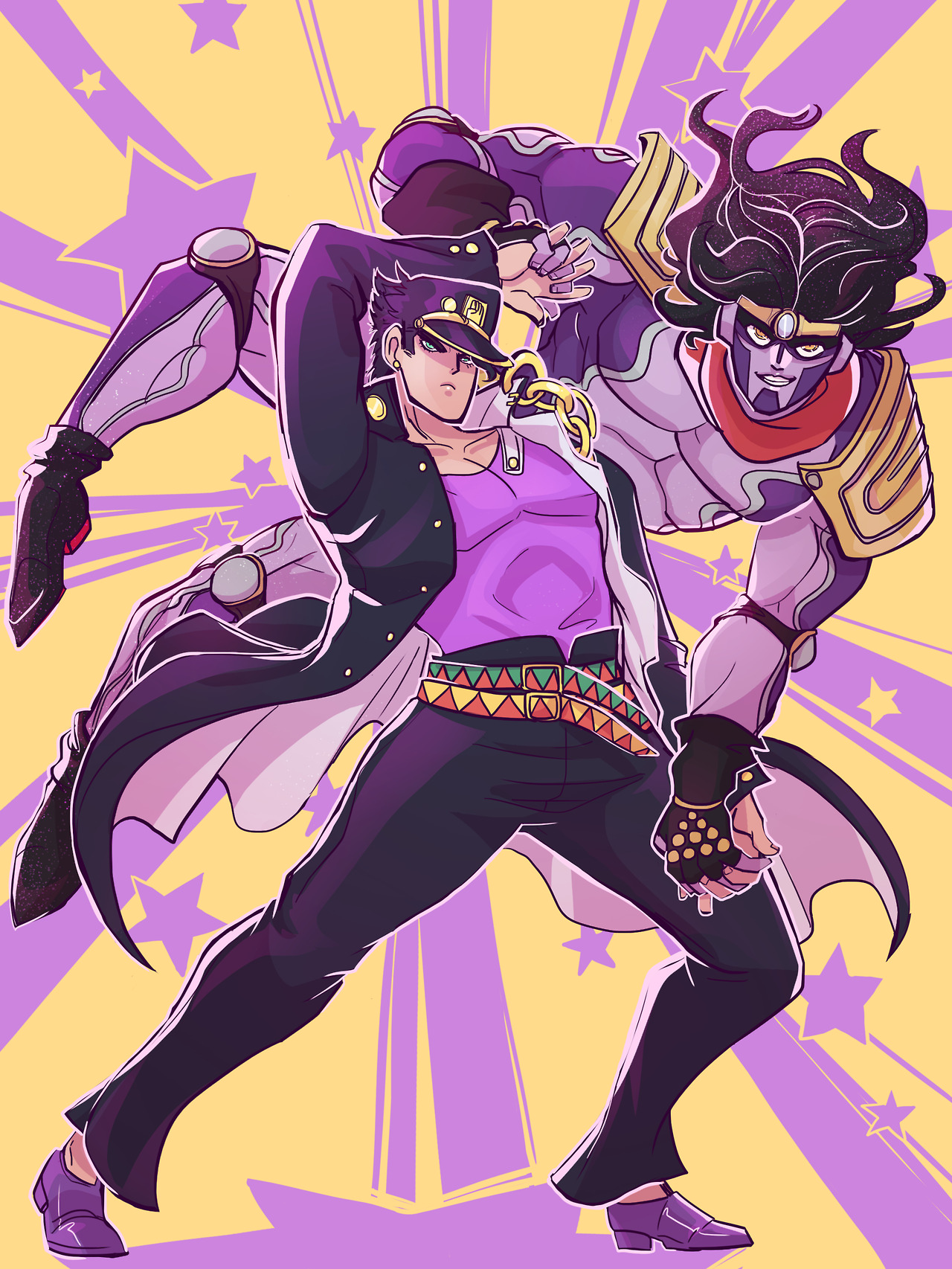 herzspalter:  Stands holding their User’s hand,Stardust Crusaders Edition Part