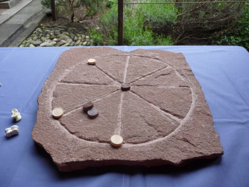 romegreeceart:An ancient Roman roman board game from Augusta Raurica. IIRC it looks pretty similar t