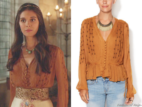 fashion-of-reign: In the episode 2x11 (&ldquo;Getaway&rdquo;) Lady Kenna wears this Fre