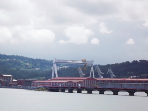 Astillero de Navantia, Fene, La Coruna, Galicia, (Estaleiro de Navantia, Fene, La Corruna, Galicia),