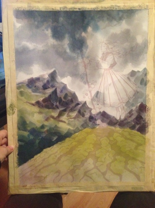 bifanoland:The process for my “Water Witch” piece for the Gallery Nucleus 11th Anniversary Show.  It