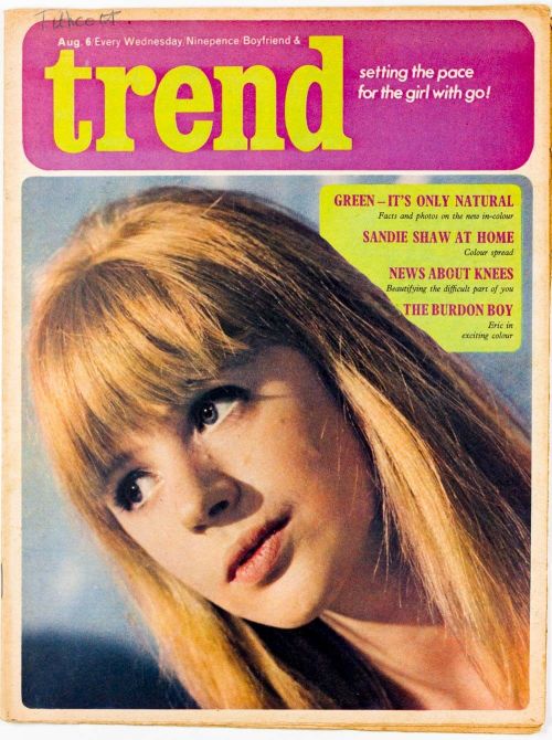 beatlesgirlfab:MARIANNE FAITHFULL on the cover of a rare issue of TREND Magazine. 1960s. (x)
