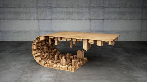 culturenlifestyle: 3D Printed Wave Table Made Of Wood & Steel By Mousarris Stelios Mousarris eme