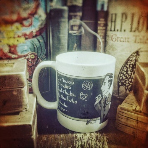 11oz Lovecraft &ldquo;spell&rdquo; mugs are now available on my Etsy shop. Based in my Inktober 201