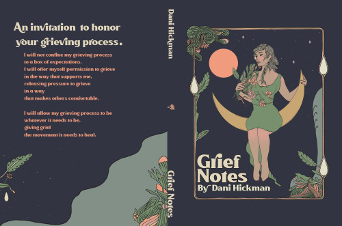 Book illustration for Dani Hickman Grief notes is an invitation to honor your grieving process. This