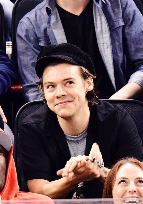 harry at the rangers game in nyc