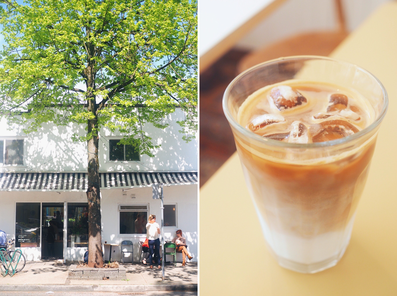 Liberty Bakery & Cafe x Riley Park–Little Mountain.
• Iced latte.