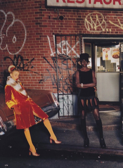 'The Street Scene' Featuring Stacey McKenzie, Alek Wek, Kadra Omar, And Debra Shaw Photographed In Jean