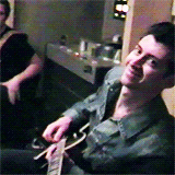 arcticsmonkeygifs:  alex turner in the snap out of it video 