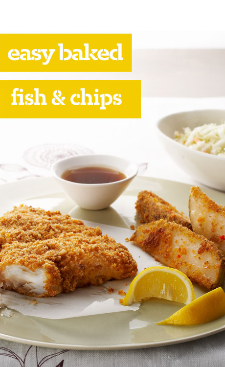 kraftrecipes:Easy Baked Fish & Chips You’ll never eat frozen fish sticks again once you di