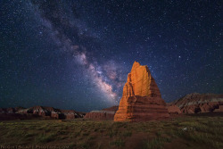 just–space:  Milky Way over Temple