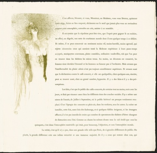 Yvette Guilbert, Henri de Toulouse-Lautrec, 1894, Art Institute of Chicago: Prints and DrawingsMr. a