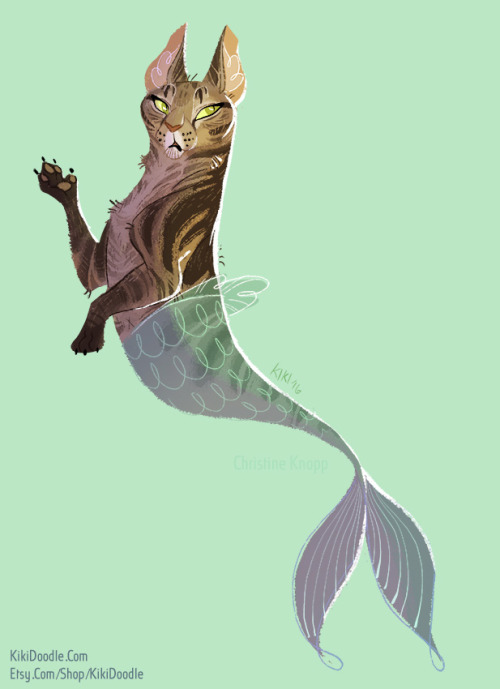 kikidoodle:   I turned some of my facebook friend’s animals into purrmaids and grrmaids!This will be a special rewards tier on my Kickstarter launching this week!Stay tuuuuned!   