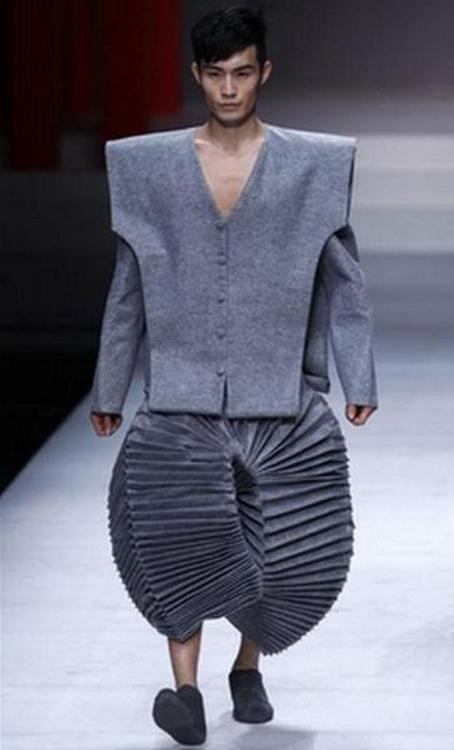 the-relegationzone:  this is really random but i’m REALLY curious you know those super creepy weird outfits at fashion shows? like   and    and   who the fuck buys/wears these? where do these go? why are these even made? :/ i mean what ?    