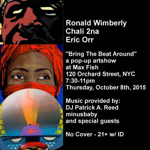 This Thursday – a kinda/sorta #NYCC afterparty, a pop-up one-night artshow with Chali 2na, Eric Orr,