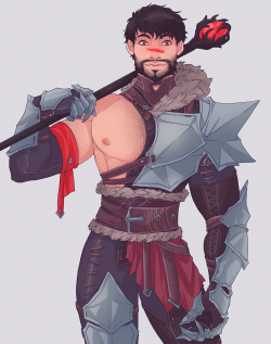 mmthemayoarts:champion-of-kirkwall:I want an armor where Garrett Hawke has one tiddie outidea too nice not to doodle it out……