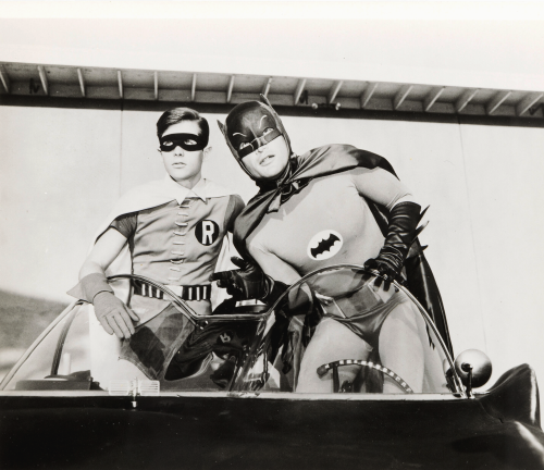 Burt Ward As Robin And Adam West As Batman And Their Stunt Doubles, Victor Paul And Hubie Kerns - Batman