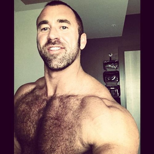 furonmuscle:  This guy calls himself “Jumbo Daddy” – for obvious reasons!   Handsome, hairy, sexy, pierced nips - a mans dream - woof