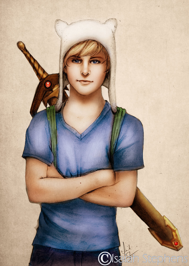izzydoodledump:  I drew this version of Finn from Adventure Time a while ago! Would