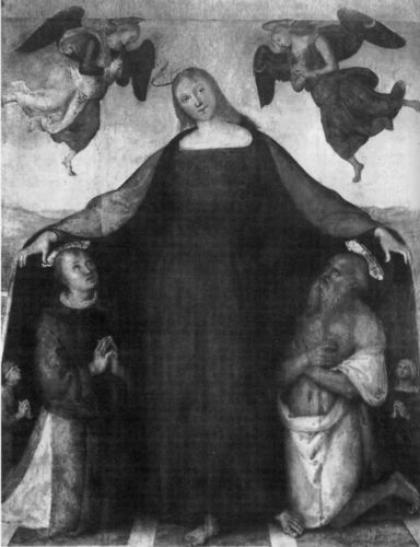 Madonna of Mercy with the saints and Stephen Jerome, 1512, Pietro Perugino