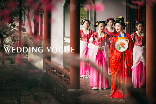 Tang Dynasty-style Chinese Wedding Editorial via Wedding Vogue, Part I (Part II / Part III)The 