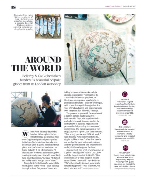 Oryx - Qatar Airlines Inflight Magazine July 2018Bellerby & Co Globemakers, Londonwww.bellerbyan