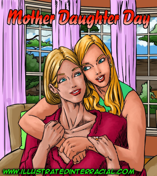 Mother daughter day from Illustrated interracial