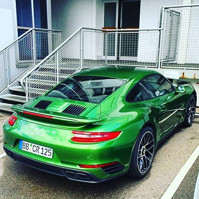 911. Legends Never Die! — Green Turbo S shared via @porschepixx