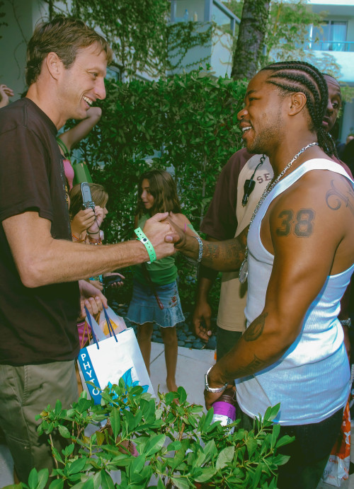Tony Hawk &amp; Xzibit photographed by Jason Nevader during Style Villa at the Sagamore Hotel in